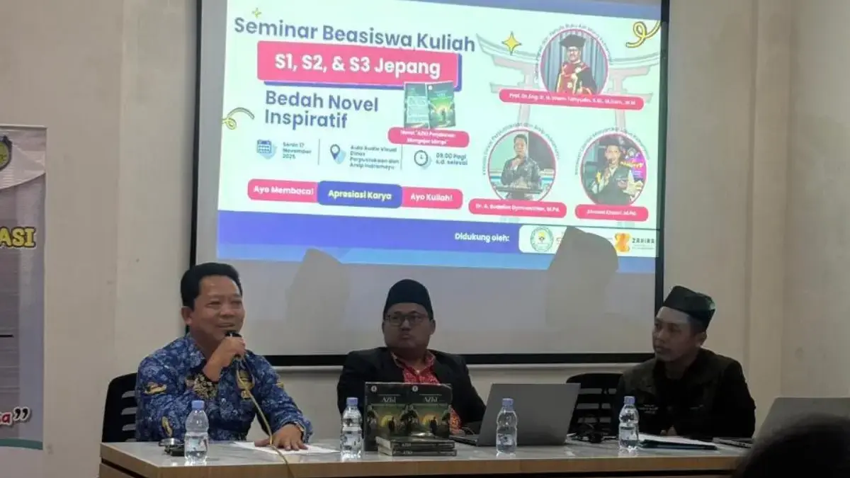 Seminar Beasiswa Jepang dan Bedah Novel 'AZKI' Dorong Pemuda Indramayu Perkuat Literasi dan Mimpi Global Dinas Perpustakaan dan Arsip Indramayu