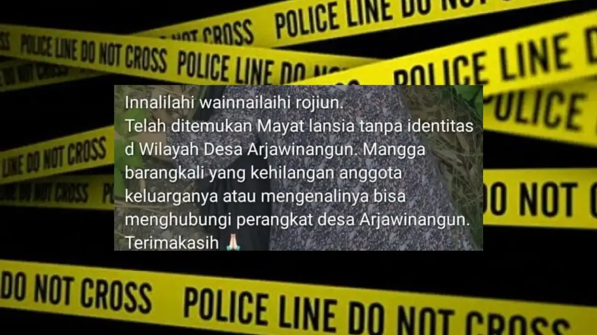 BREAKING NEWS: Ditemukan Jenazah Wanita Paruh Baya di Arjawinangun Cirebon, Ini Ciri-cirinya mayat wanita di arjawinangun cirebon