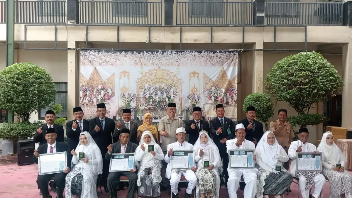 5 Pasangan Resmi Tercatat Negara, Kemenag Pastikan Perlindungan Hukum untuk Keluarga nikah massal