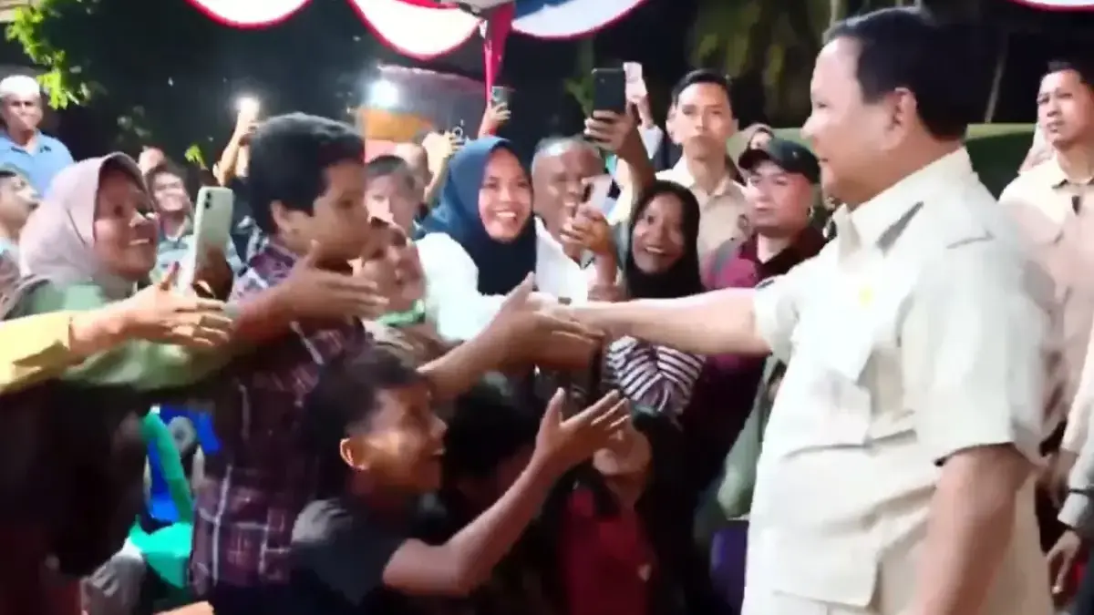 Prabowo tahun baru di pengungsian