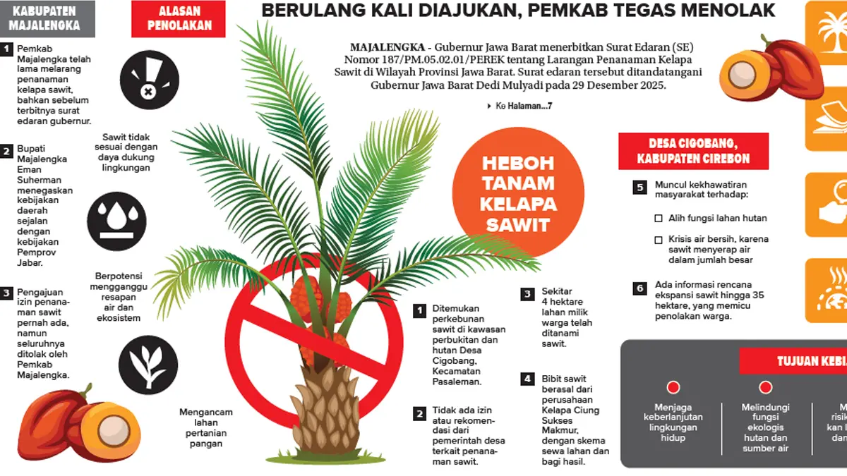 Nyaris Ada Sawit di Majalengka, Berulang Kali Diajukan, Pemkab Tegas Menolak larangan tanam sawit