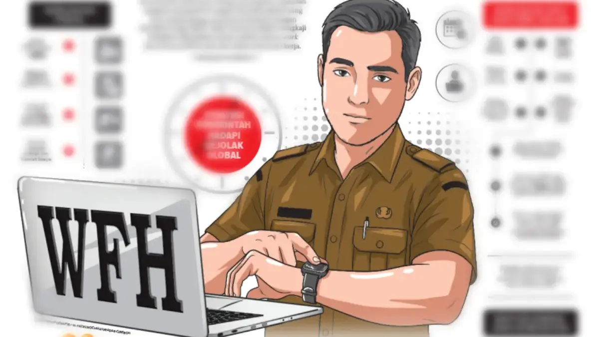 Ilustrasi ASN wfh wilayah cirebon