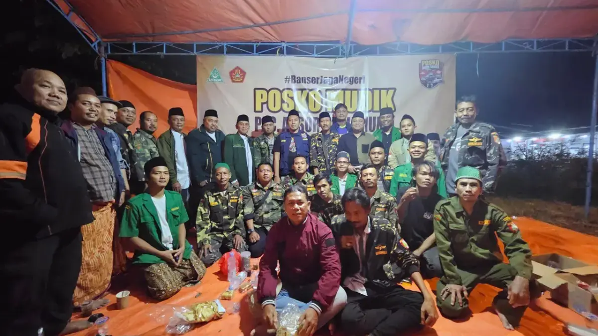 posko mudik gp ansor kecamatan harjamukti cirebon