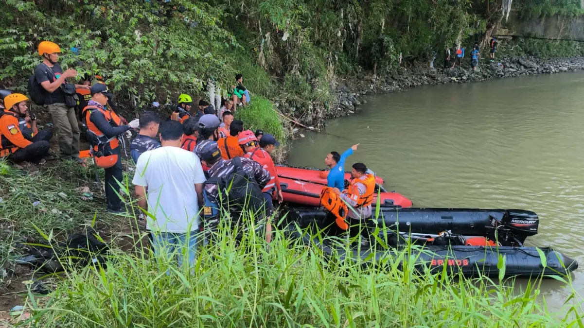 pelajar tenggelam di Sungai Cisanggarung