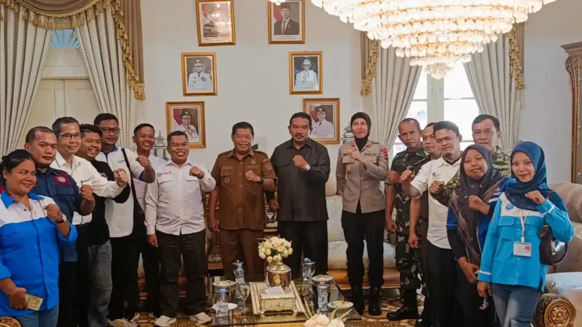 MENGHADAP BUPATI: Buruh Majalengka dijadwalkan berangkat ke Monas, Jakarta, pada 1 Mei 2026 untuk mengikuti pe