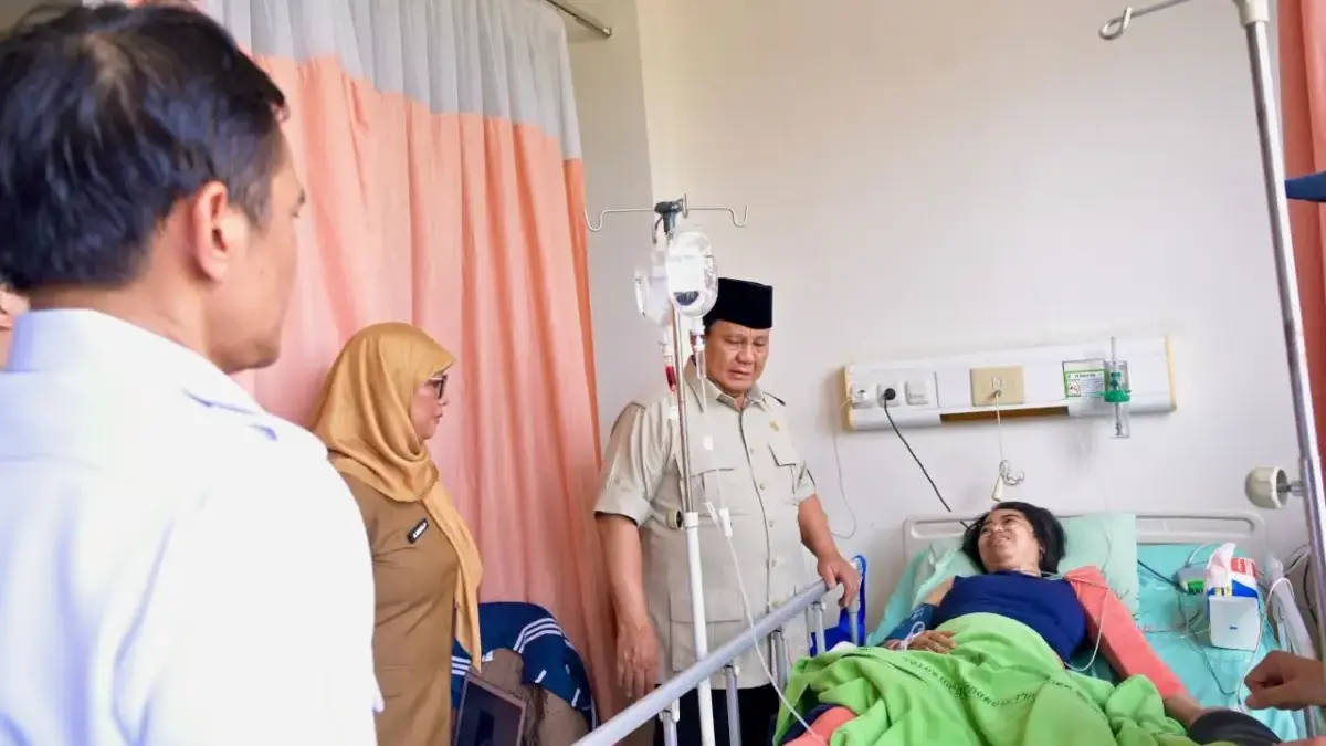 Presiden menjenguk korban kecelakaan kereta api