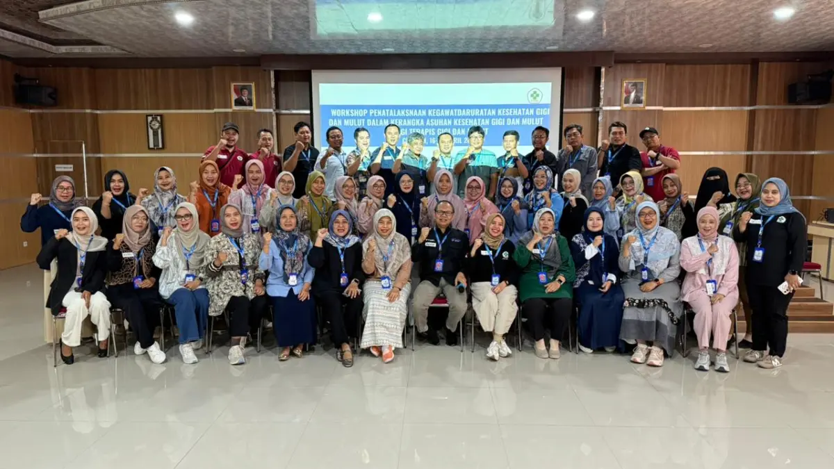 PENUTUPAN: PTGMI Jawa Barat telah menggelar workshop Penatalaksanaan Kegawatdaruratan Kesehatan Gigi dan Mulut