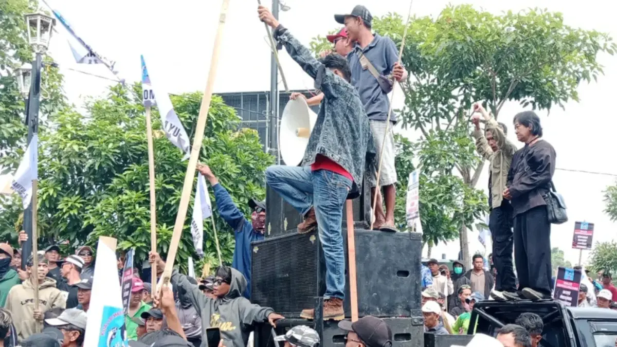Sebagian untuk PSN Nila Salin, Program Revitalisasi Tambak Pantura yang Ditolak Kompi demo tambak di indramayu
