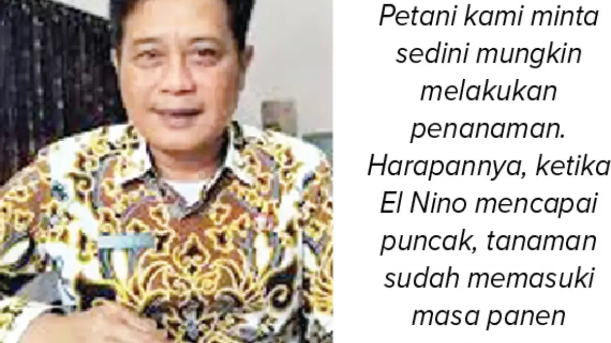 Antisipasi Kemarau Ekstrem, Petani Cirebon Diminta Percepat Masa Tanam Kepala Dinas Pertanian Dr Deni Nurcahya ST MSi