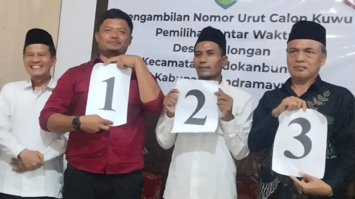 Tiga Calon Kuwu PAW Kaplongan Sudah Miliki Nomor Urut PAW Desa Kaplongan