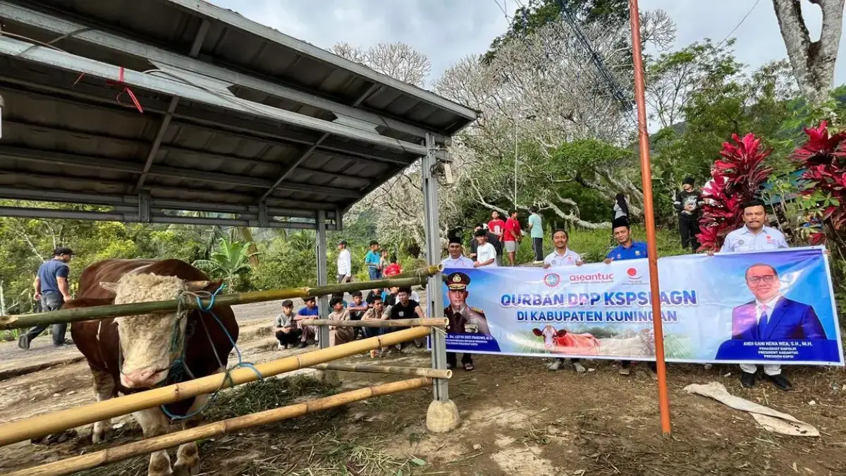 Penasihat Kapolri AGN Salurkan Sapi Kurban 1 Ton bagi Warga Kuningan Ist