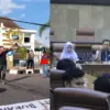Mahasiswa membakar ban di gerbang DPRD