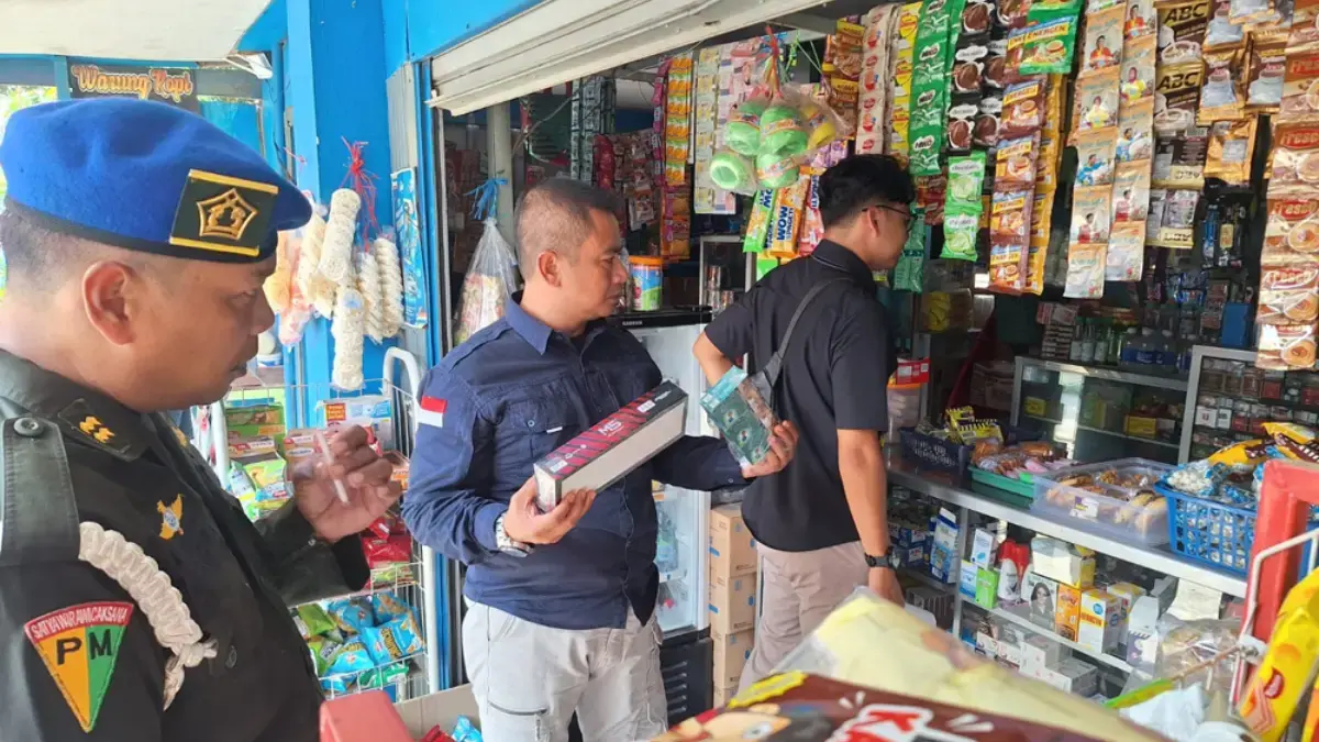 razia rokok ilegal di majalengka utara