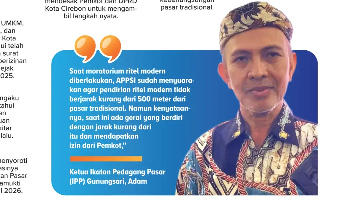 800 Meter dari Pasar Tradisional, IPP Pasar Gunungsari Pertanyakan Izin Pendirian Minimarket Ketua Ikatan Pedagang Pasar (IPP) Gunungsari Adam