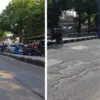 Jalan Rusak di Pusat Kota Tak Diurus