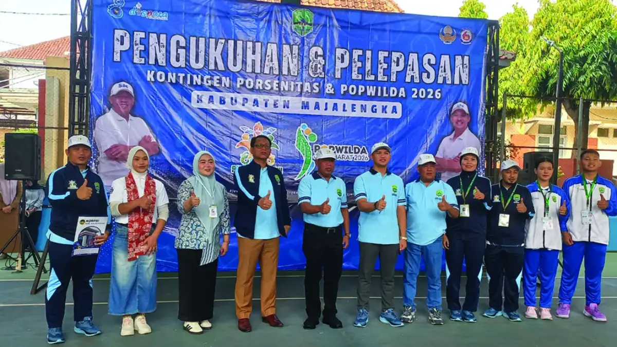 Bupati Majalengka Melepas Kontingen Porsenitas dan Harapkan Prestasi Terbaik kontingen porsenitas kab majalengka.