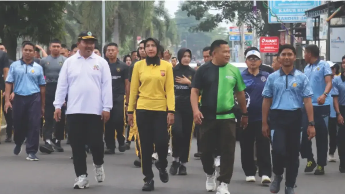 Polres Majalengka Gelar Jalan Sehat Perkuat Soliditas Personel Polres Majalengka jalan sehat