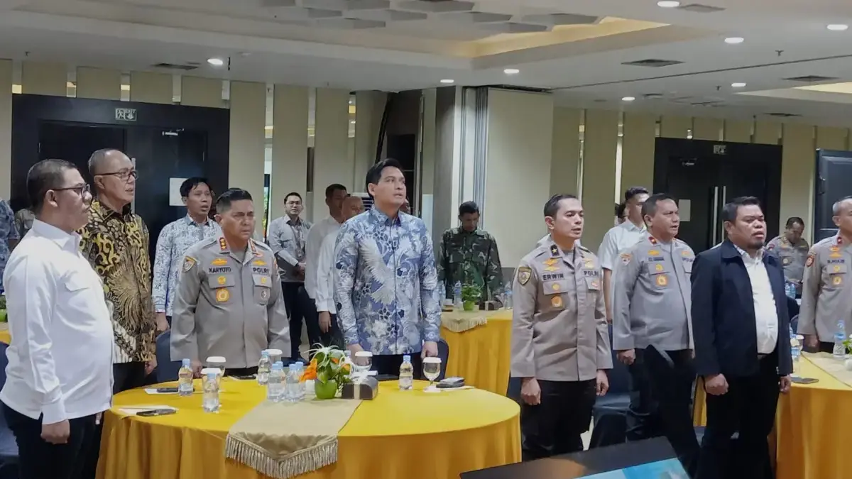 MEMBANGUN: Kepala Badan Pemelihara Keamanan (Kabaharkam) Polri, Komisaris Jenderal Polisi Karyoto saat melaksa
