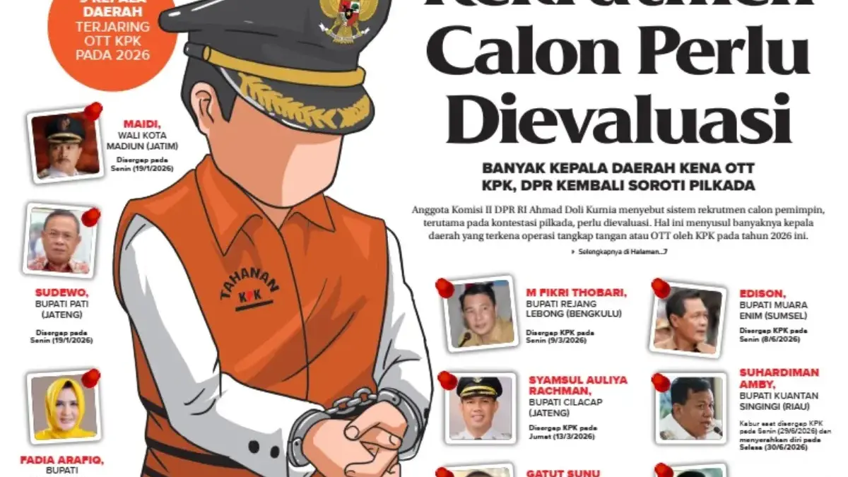 Banyak Kepala Daerah Kena OTT KPK, Rekrutmen Calon Perlu Dirombak dan Parpol Harus Selektif Banyak Kepala Daerah Kena OTT KPK
