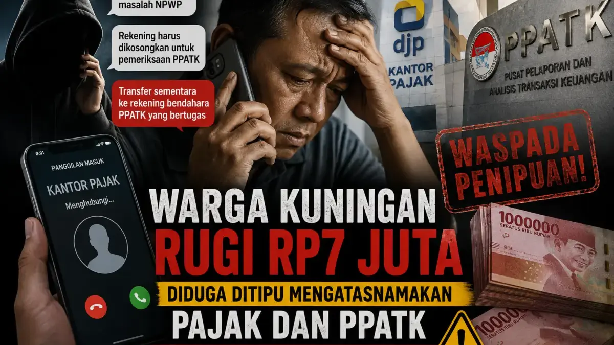 Warga Kuningan Rugi Rp7 Juta, Diduga Ditipu Mengatasnamakan Pajak dan PPATK Ist