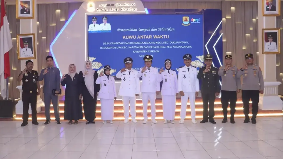 Jigus Lantik Empat Kuwu PAW, DPMD Cirebon Mulai Siapkan Pilwu Serentak 2027 pelantikan kuwu Pengganti Antar Waktu