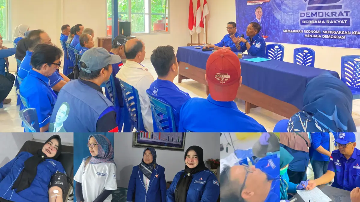 Penutupan HUT ke-25 Partai Demokrat, Puluhan Kader Kuningan Ikuti Aksi Sosial Donor Darah Penutupan HUT ke-25 Partai Demokrat, Puluhan Kader Kuningan Ikuti Aksi Sosial Donor Darah