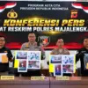 Kapolres Majalengka AKBP M Aldy Sulaiman saat ekspos kasus bayi laki-laki