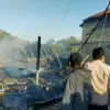 Kandang ayam di Desa Kulur, terbakar