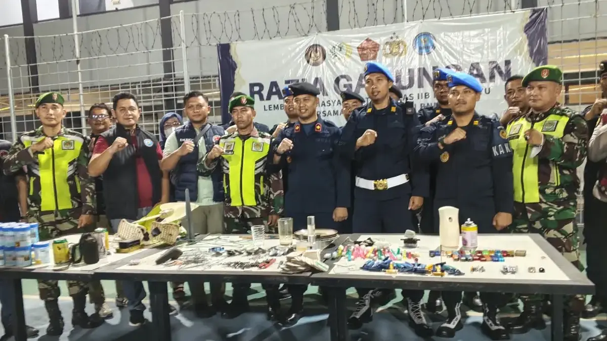 Lapas Kelas IIB Indramayu Gelar Razia Gabungan , Temukan Barang Mengganggu Lapas IIB Indramayu.