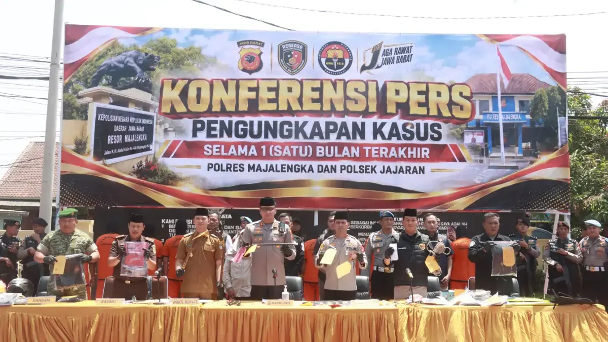 Polres Majalengka bersama Unit Reskrim Polsek jajaran mengungkap 20 kasus