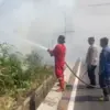 kebakaran lahan di Blok Cirahayu, Desa Baribis, Kecamatan Cigasong