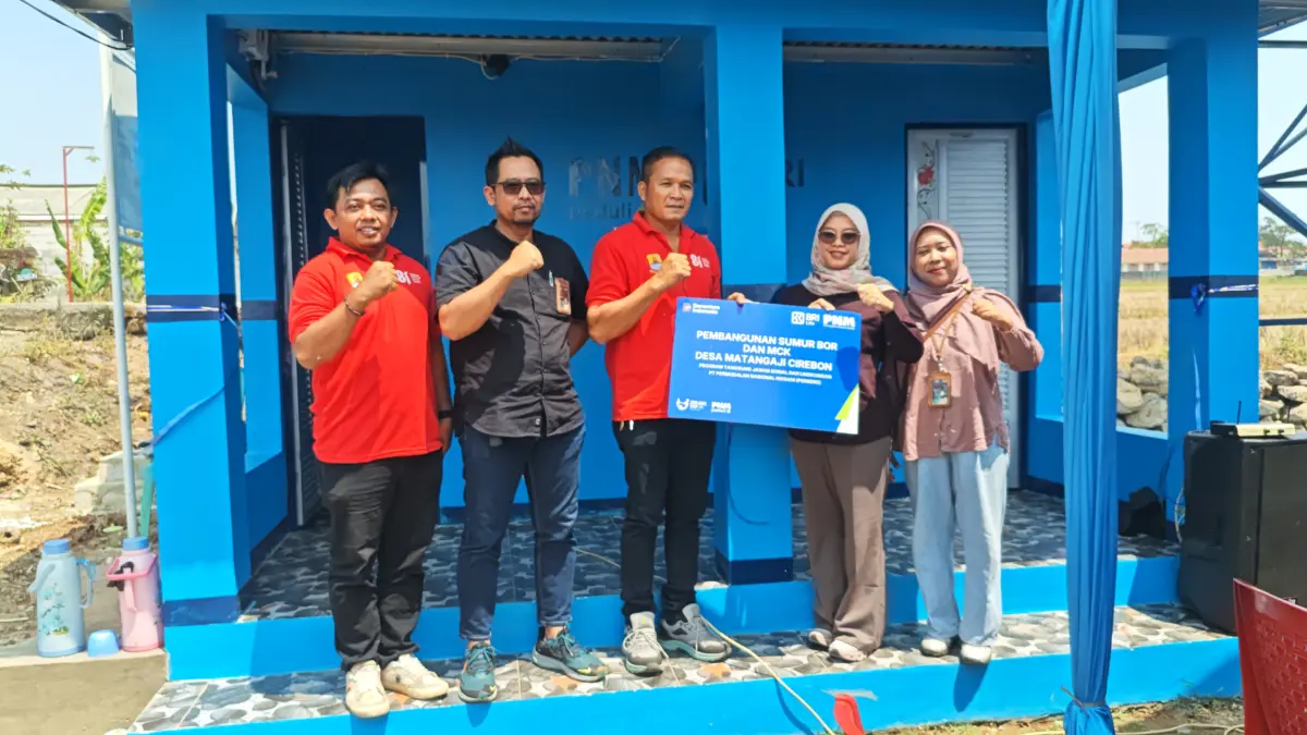 TJSL PNM, Madani Sanitasi Hadirkan Sumur Bor dan Toilet Bagi Masyarakat Desa Matangaji PT PNM Cabang Cirebon merealisasikan program TJSL