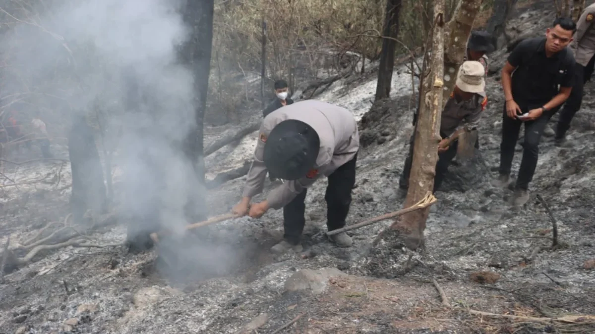 Kapolres Kuningan Pimpin Pemantauan dan Pemadaman Kebakaran Ciremai Ist