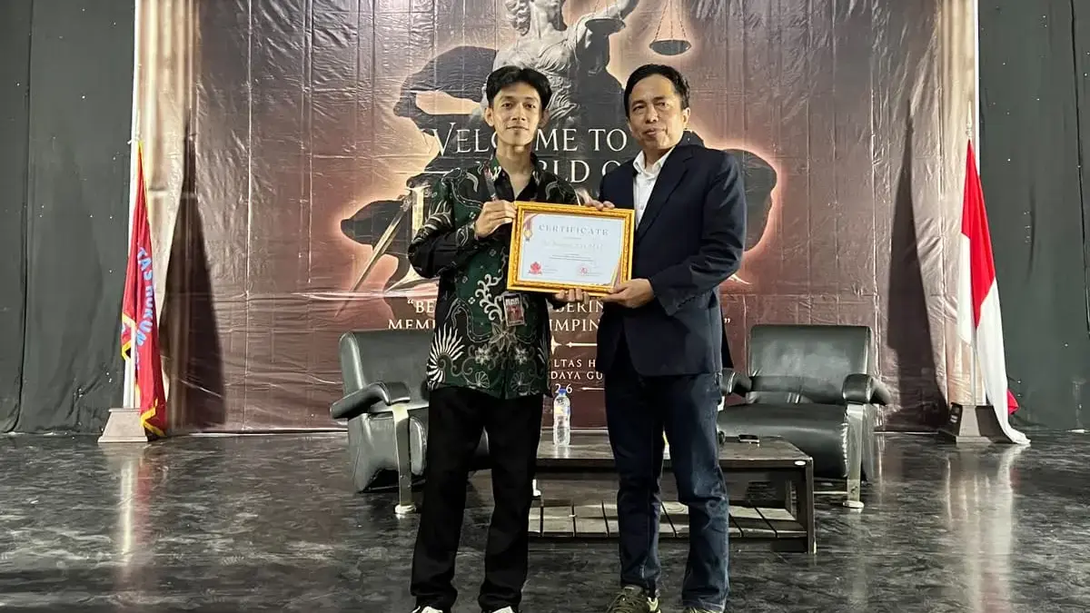 FH UGJ Sukses Gelar PKKMB 2026 Anggota DPRD M Noupel hadir dalam Pengenalan Kehidupan Kampus bagi Mahasiswa Baru (PKKMB) UGJ sebagai alumni.